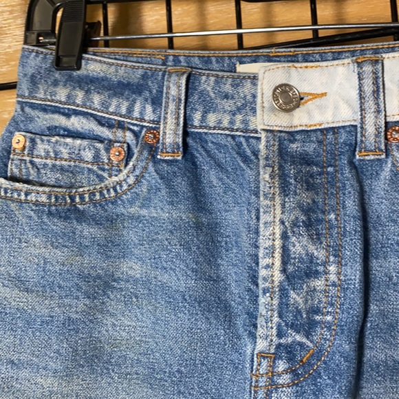 NWOT FREE PEOPLE Bicolor Denim Skirt - Picture 4 of 6